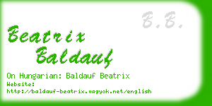 beatrix baldauf business card